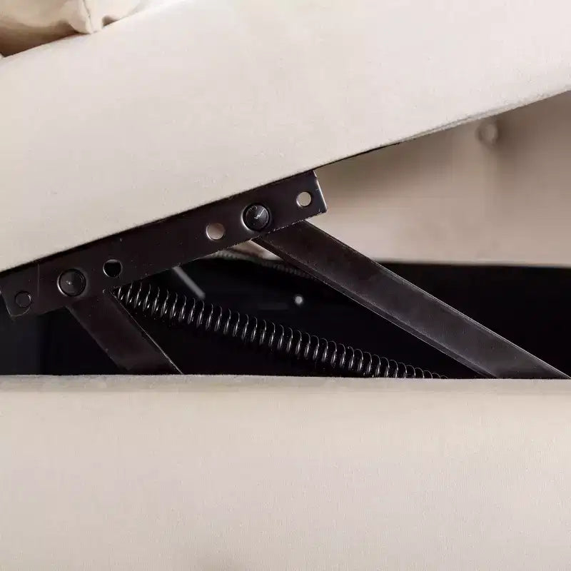 Moderna chaise longue imbottita con bracciolo arrotolato, divano da interno, poltrona lounge in velluto con contenitore e cuscino