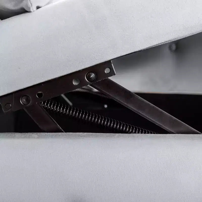 Moderna chaise longue imbottita con bracciolo arrotolato, divano da interno, poltrona lounge in velluto con contenitore e cuscino