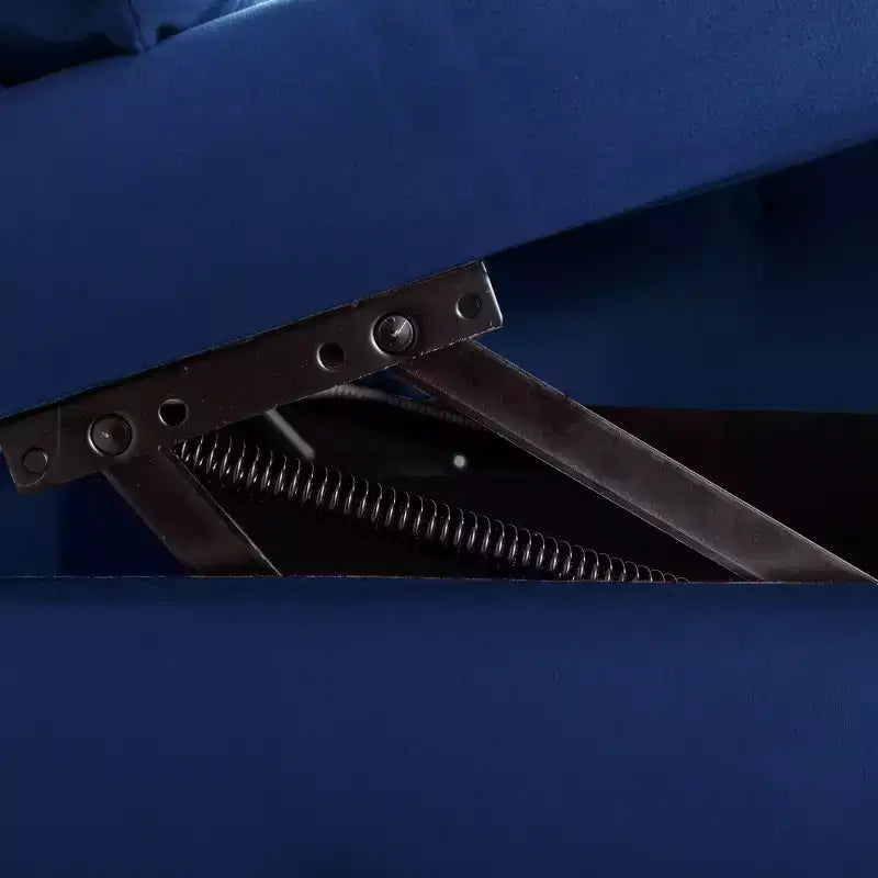 Moderna chaise longue imbottita con bracciolo arrotolato, divano da interno, poltrona lounge in velluto con contenitore e cuscino