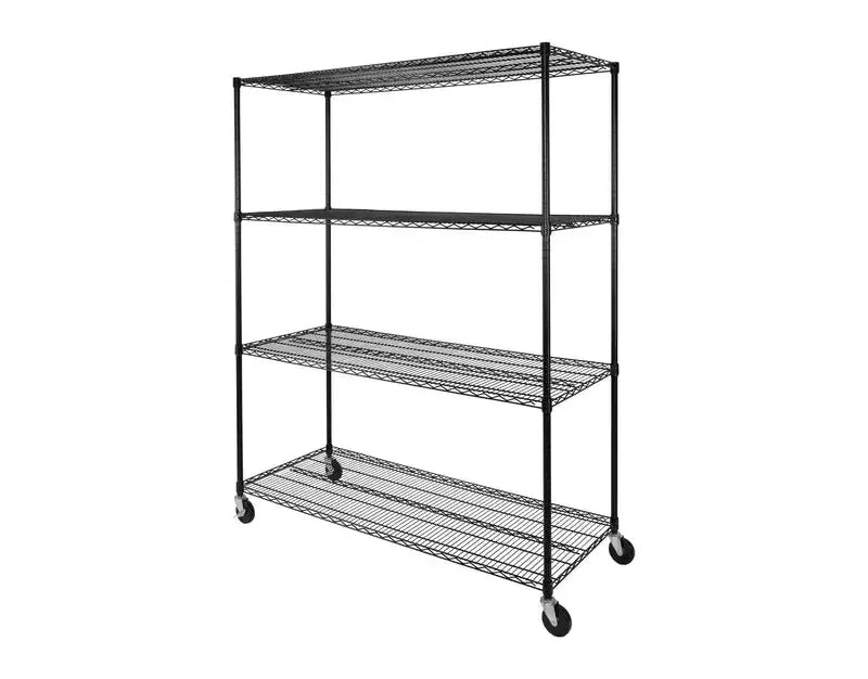 Scaffale in filo d'acciaio a 4 ripiani 60 x 24