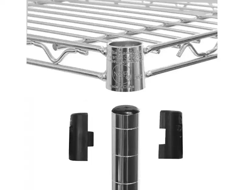 Scaffale in filo d'acciaio a 4 ripiani 60 x 24