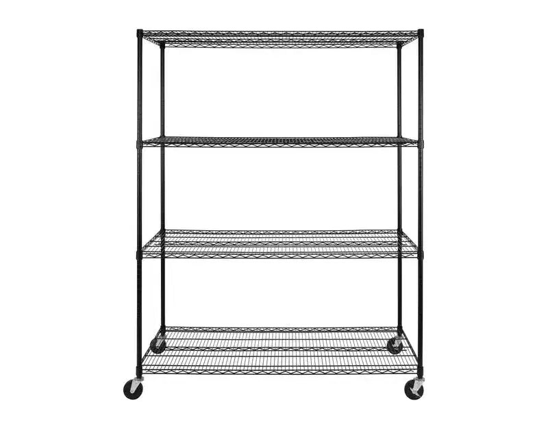 Scaffale in filo d'acciaio a 4 ripiani 60 x 24