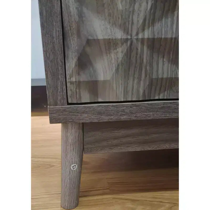 Madia moderna, Madia buffet con 4 ante dal design geometrico elegante, Credenza per soggiorno, ufficio, cucina
