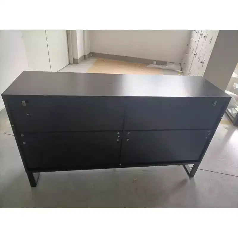 Madia moderna, Madia buffet con 4 ante dal design geometrico elegante, Credenza per soggiorno, ufficio, cucina