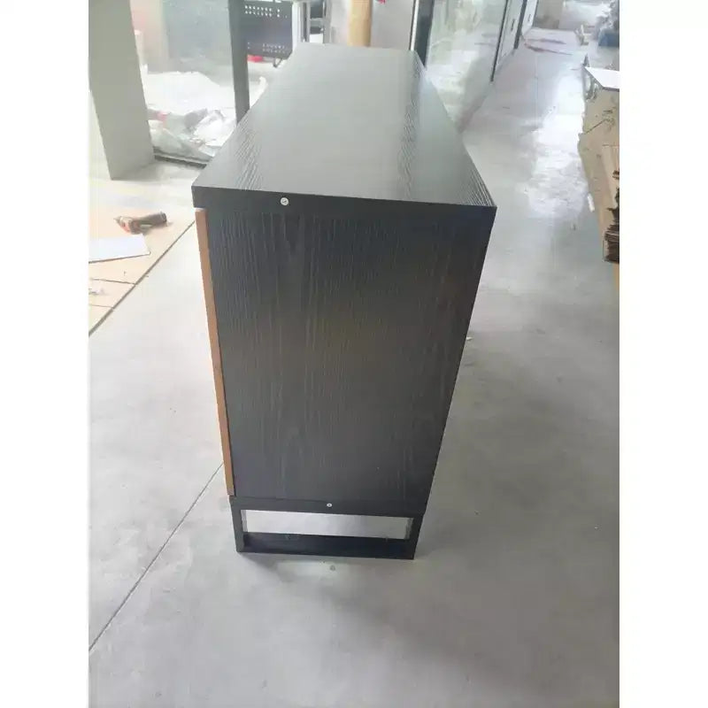 Madia moderna, Madia buffet con 4 ante dal design geometrico elegante, Credenza per soggiorno, ufficio, cucina