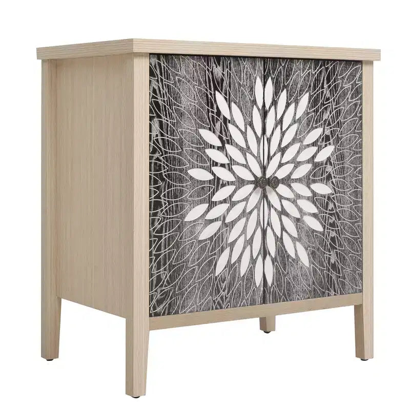 Credenza moderna, credenza con quattro ante con motivi intagliati, mobile contenitore per cucina, sala da pranzo, ingresso
