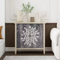 Credenza moderna, credenza con quattro ante con motivi intagliati, mobile contenitore per cucina, sala da pranzo, ingresso