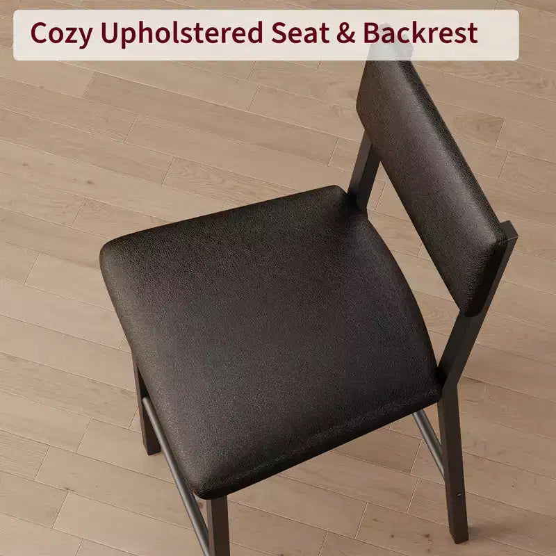 Set di 4 sgabelli da bar, sgabelli da bancone alti 63,5 cm con schienale ergonomico, seduta in pelle PU, struttura in metallo resistente per cucina, bar, ristorante