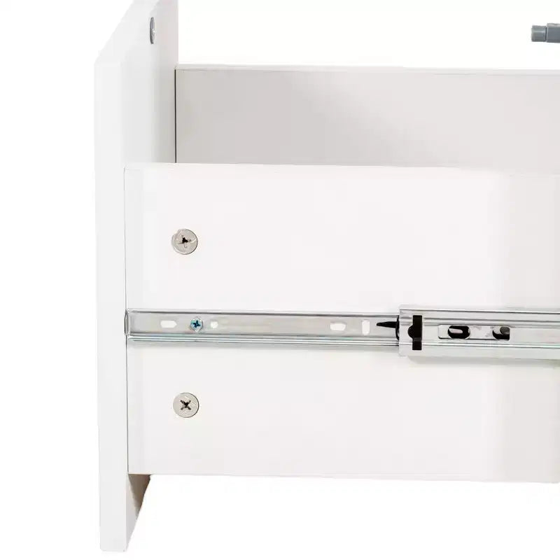 Mobile Contenitore Moderno Alto 180 cm con 2 Cassetti e Ante in Vetro