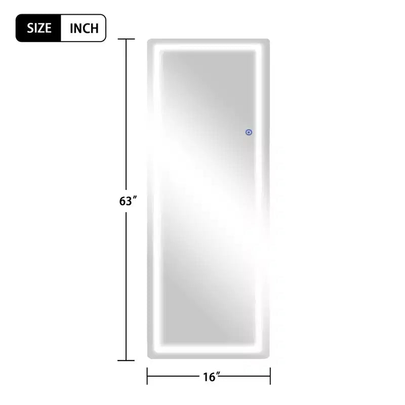 Specchio intero rettangolare angolare senza cornice in lega di alluminio con bordi arrotondati e supporto per soggiorno camera da letto, bianco