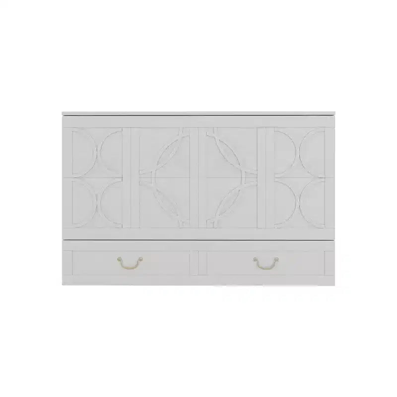 Letto a scomparsa Queen in legno massello con caricabatterie integrato e cassetto robusto