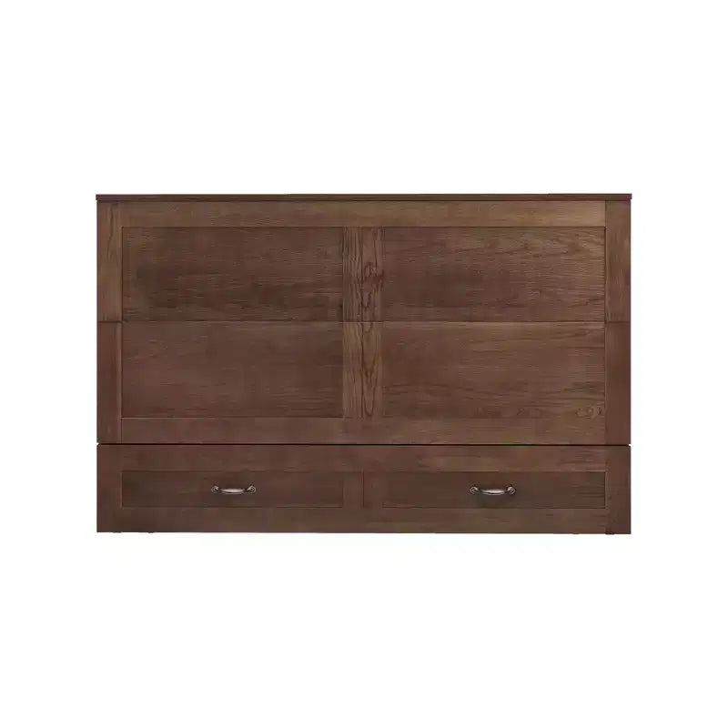 Letto a scomparsa Queen in legno massello con caricabatterie integrato e cassetto robusto