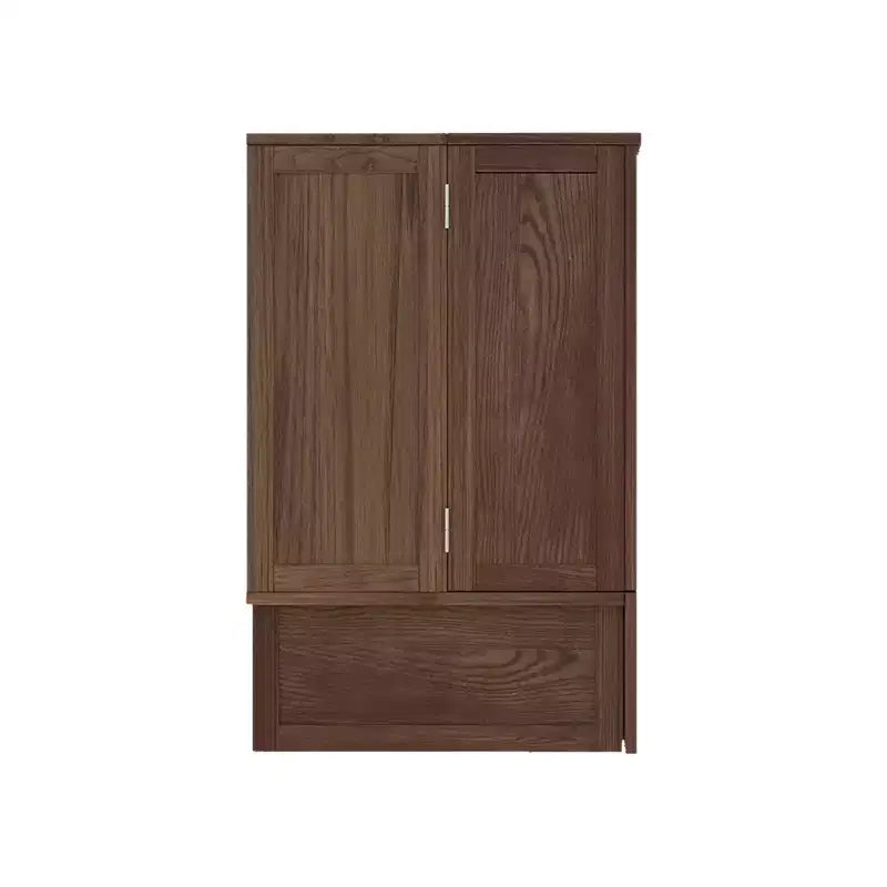 Letto a scomparsa Queen in legno massello con caricabatterie integrato e cassetto robusto