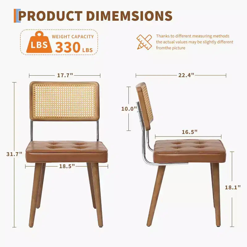 Set di 2 sedie da pranzo, sedie da cucina moderne in stile bohémien con schienale e gambe interamente in legno e seduta imbottita per sala da pranzo
