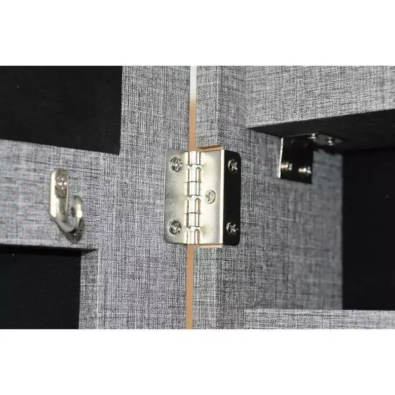 Specchio a figura intera con portagioie, Specchio da parete con serratura di sicurezza, Specchio da porta per soggiorno, cabina armadio