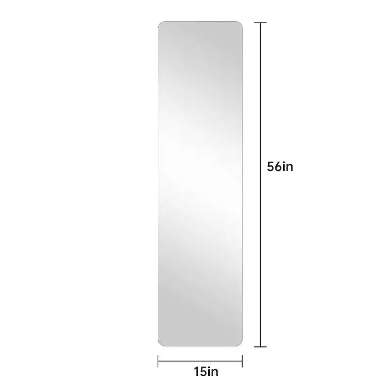 Specchio intero a prova di esplosione 65*24/60*15/56*15 pollici con angoli arrotondati, specchio moderno da parete da 5 mm, specchio per guardaroba, soggiorno