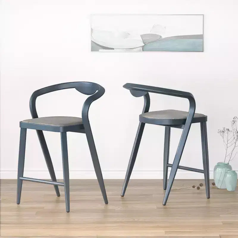 Set di 2, Sgabelli da Bar con Schienale Girevoli Altezza Bancone, Sedie Moderne Regolabili, Sgabello Alto Senza Braccioli per Isola da Cucina