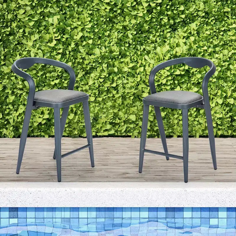 Set di 2, Sgabelli da Bar con Schienale Girevoli Altezza Bancone, Sedie Moderne Regolabili, Sgabello Alto Senza Braccioli per Isola da Cucina