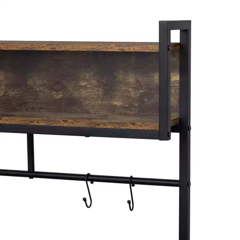 Mobile Contenitore Indipendente 2 in 1 con Credenza e Cucina, Gabbia per Cani, Kennel per Cani di Piccola Taglia fino a 18 kg, Marrone Rustico - ModernLuxe