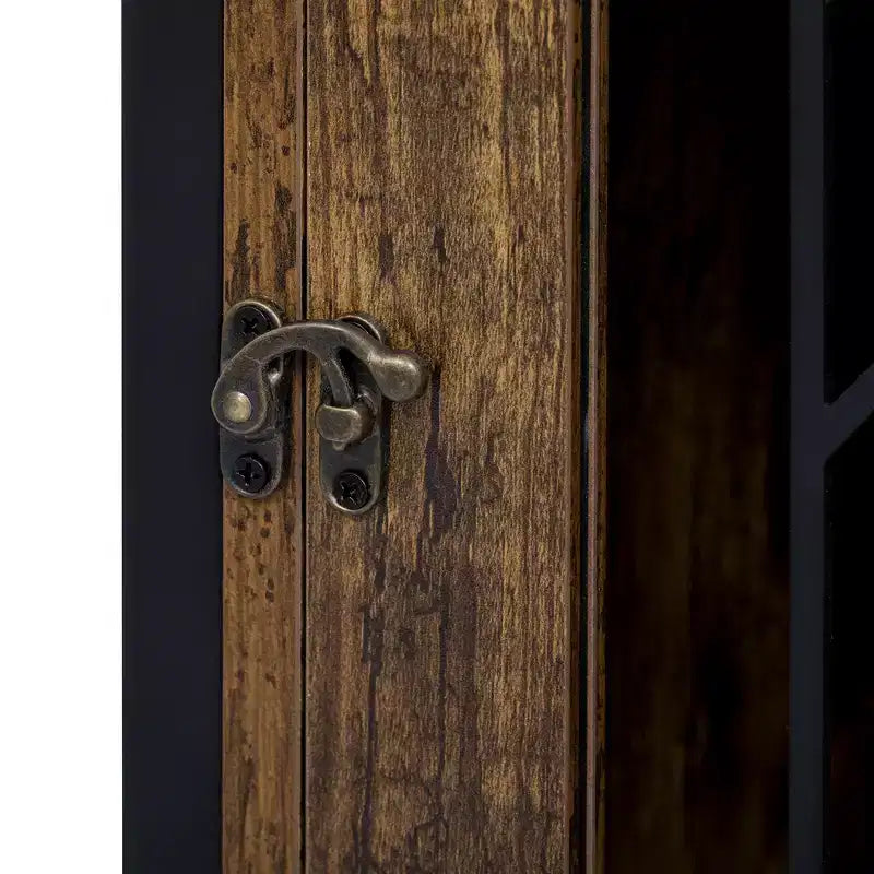 Mobile Contenitore Indipendente 2 in 1 con Credenza e Cucina, Gabbia per Cani, Kennel per Cani di Piccola Taglia fino a 18 kg, Marrone Rustico - ModernLuxe
