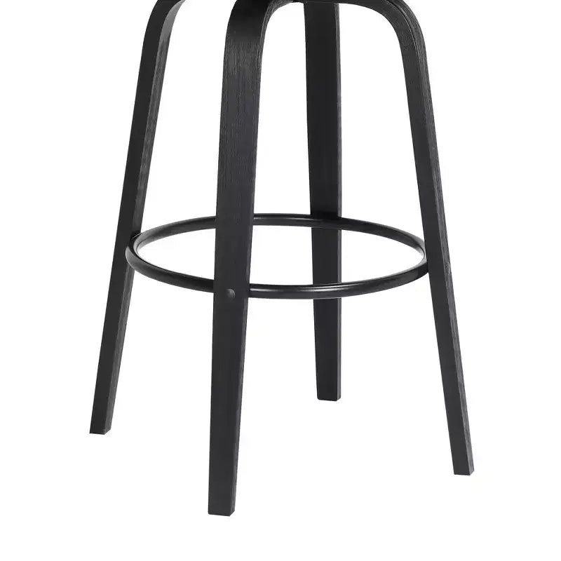 Sgabello da bar girevole moderno in ecopelle e legno