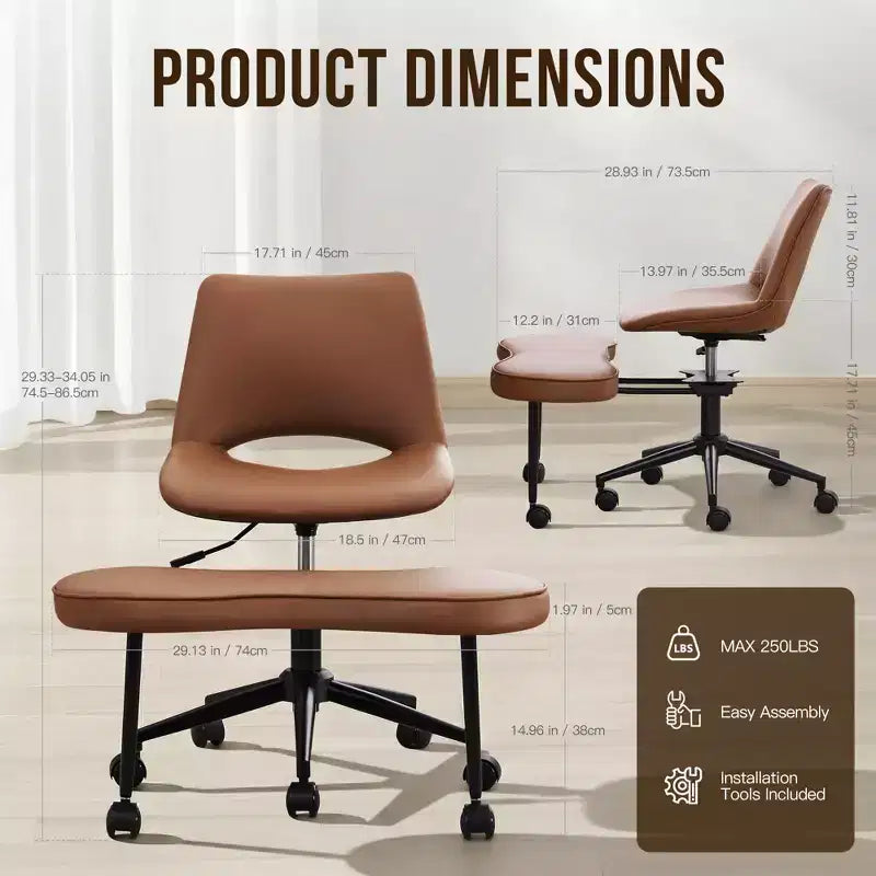 Sedia lounge a gambe incrociate ergonomica, supporto lombare alto, altezza regolabile, girevole a 360°, seduta incrociata, ruote, per meditazione, yoga, ADHD