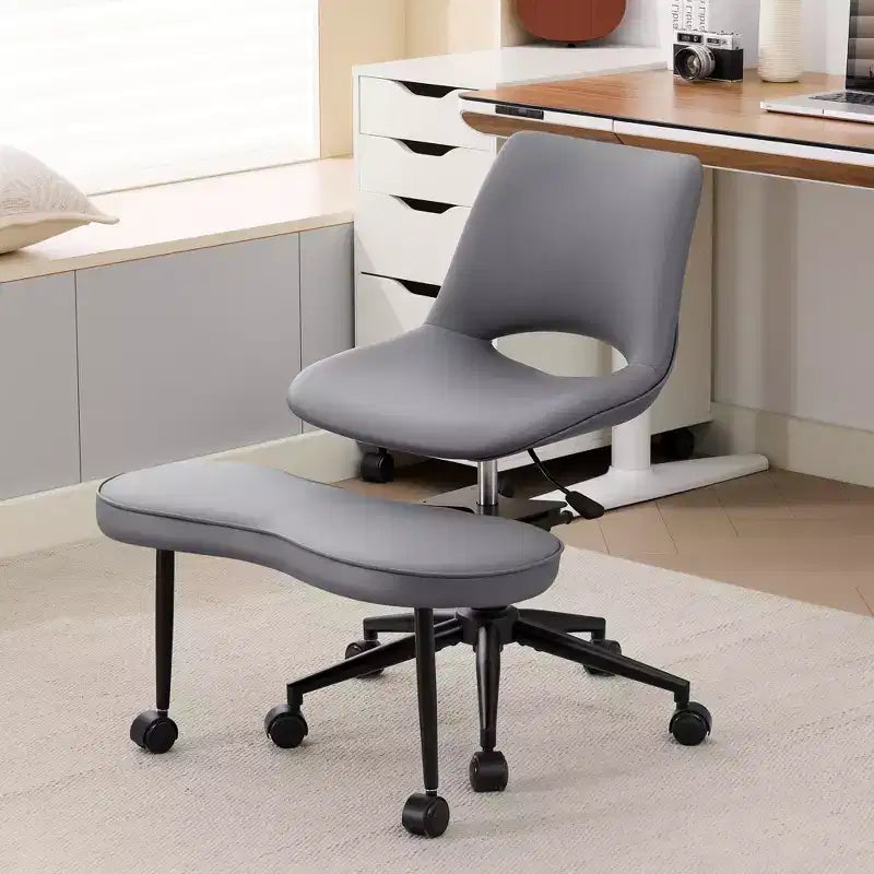 Sedia lounge a gambe incrociate ergonomica, supporto lombare alto, altezza regolabile, girevole a 360°, seduta incrociata, ruote, per meditazione, yoga, ADHD