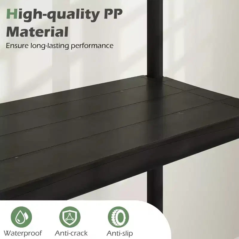 1/2 pz Scaffali Portatutto a 3/4/5 Ripiani in Plastica Robusta, Scaffale Organizzatore Multiuso per Dispensa Nero