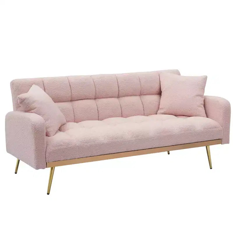 Divano letto moderno in legno con orsetto e schienale regolabile, modello 69