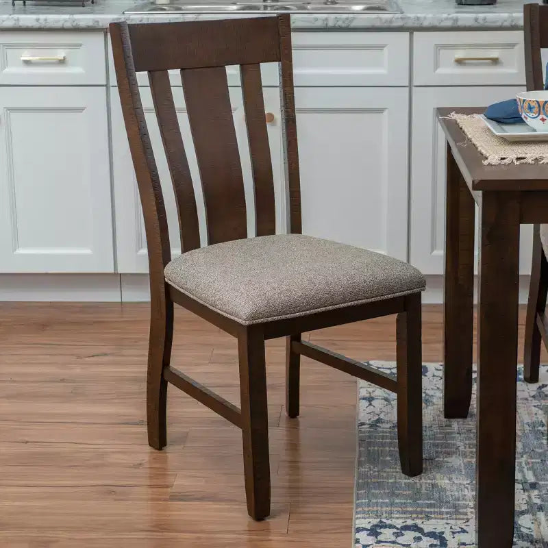 Set da pranzo 6 pezzi rettangolare Lewis marrone