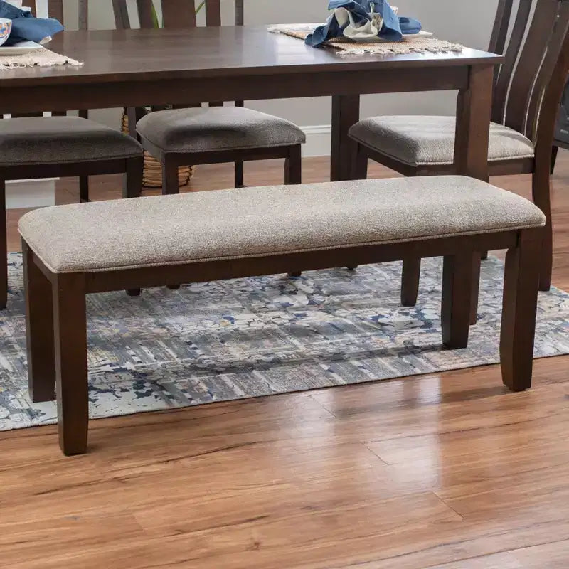 Set da pranzo 6 pezzi rettangolare Lewis marrone