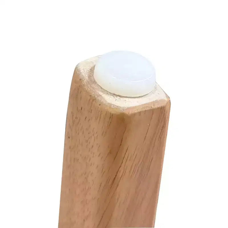 Poltrona d'Appoggio Imbottita con Struttura in Legno Massello Naturale/Beige