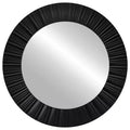 Northlight 20 Black Contemporary Fluted Round Mirror Wall Decor